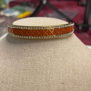 Elegant Halcyon Days Orange and Gold Bangle Bracelet